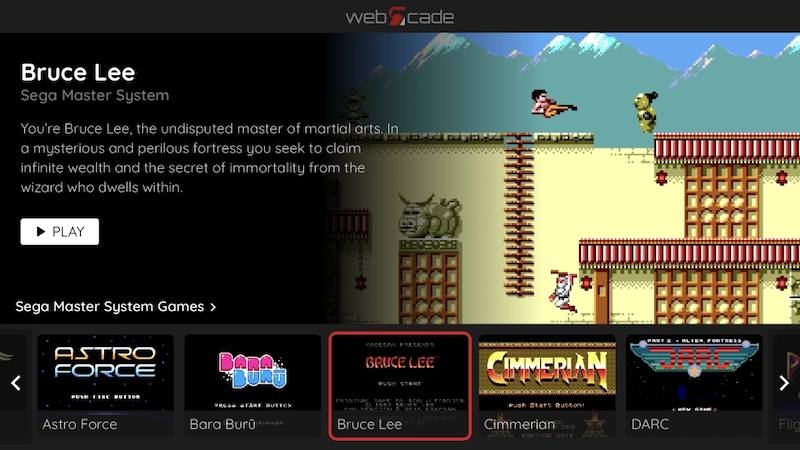 WebRcade : du retrogaming dans votre navigateur
